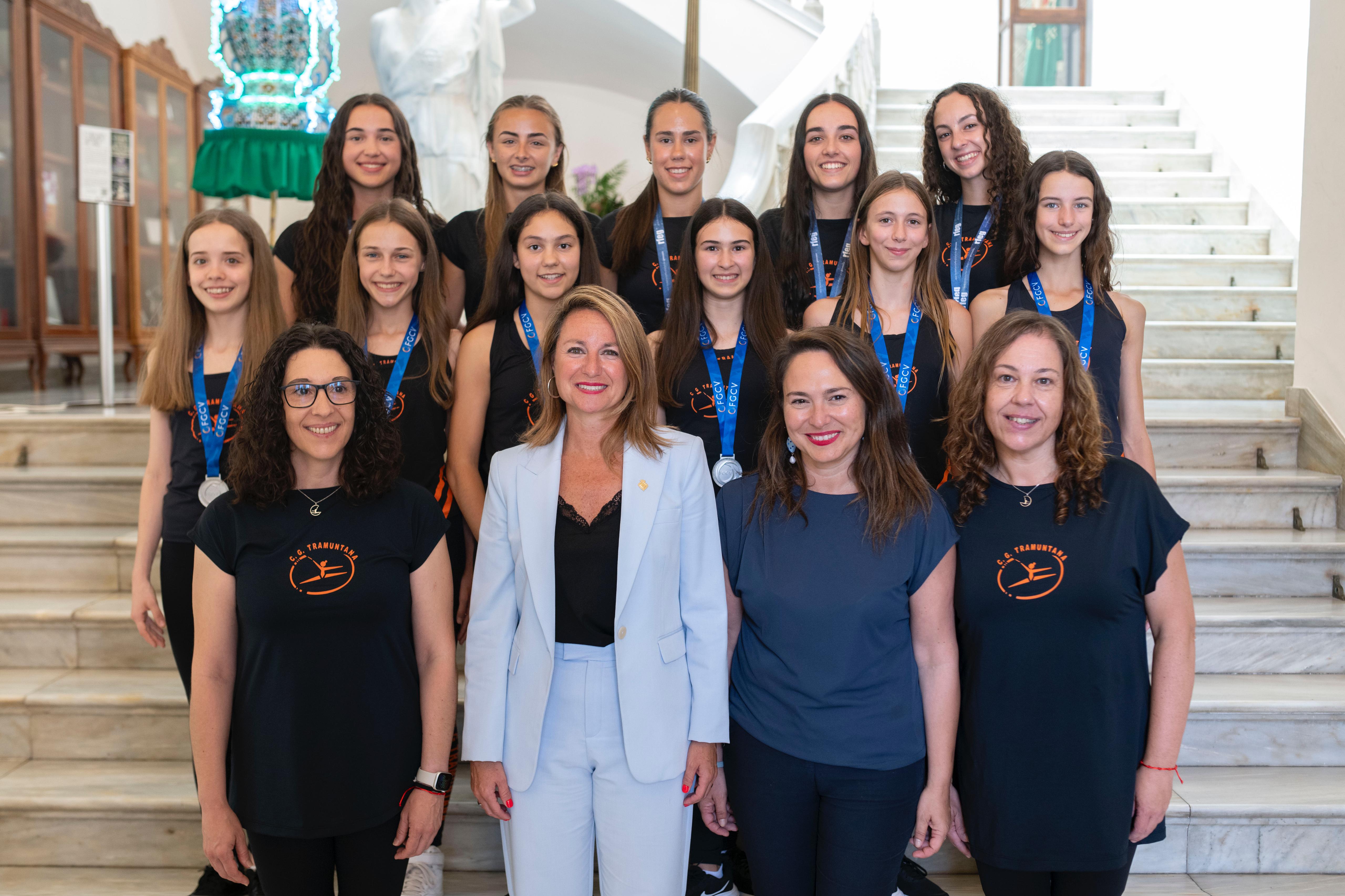 L'Ajuntament de Castelló ret homenatge al Club de Gimnàstica Rítmica Tramuntana pels seus recents èxits en la Copa d'Espanya