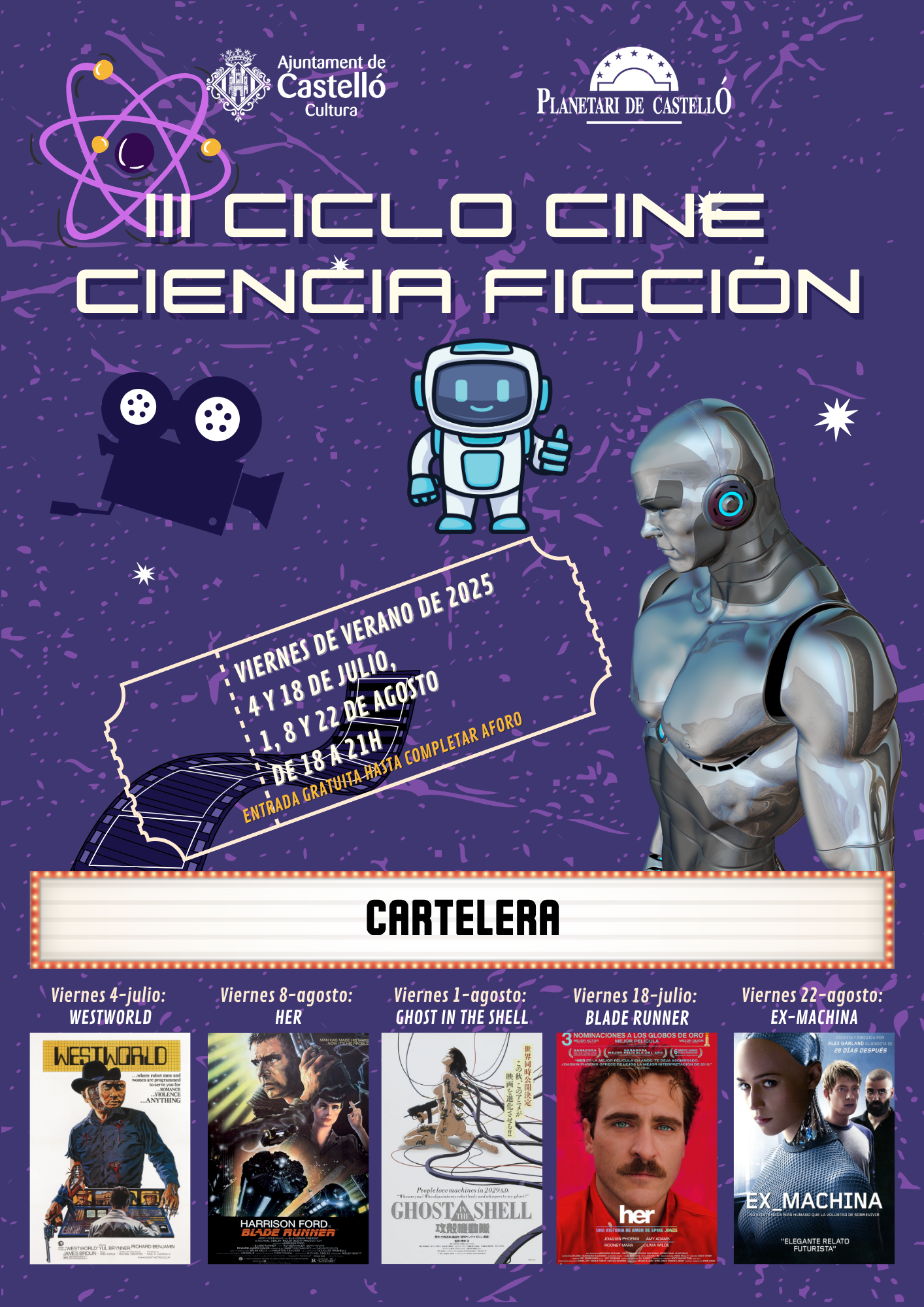III Cicle de cinema de ciència ficció. Poster