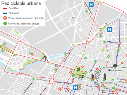 Plànol d'Itineraris Ciclistes