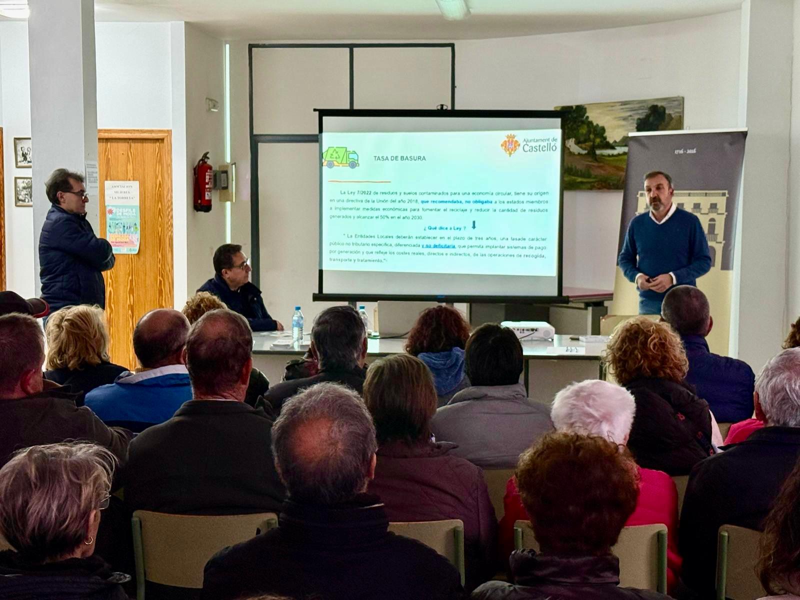 Castelló inicia les xarrades en els barris per a informar de les bonificacions que permeten esmorteir l'impacte del ‘basurazo’